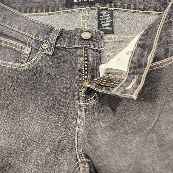 Calvin Klein Jeans Stretch Flare Distressed Black Size 4 - Picture 3 of 8